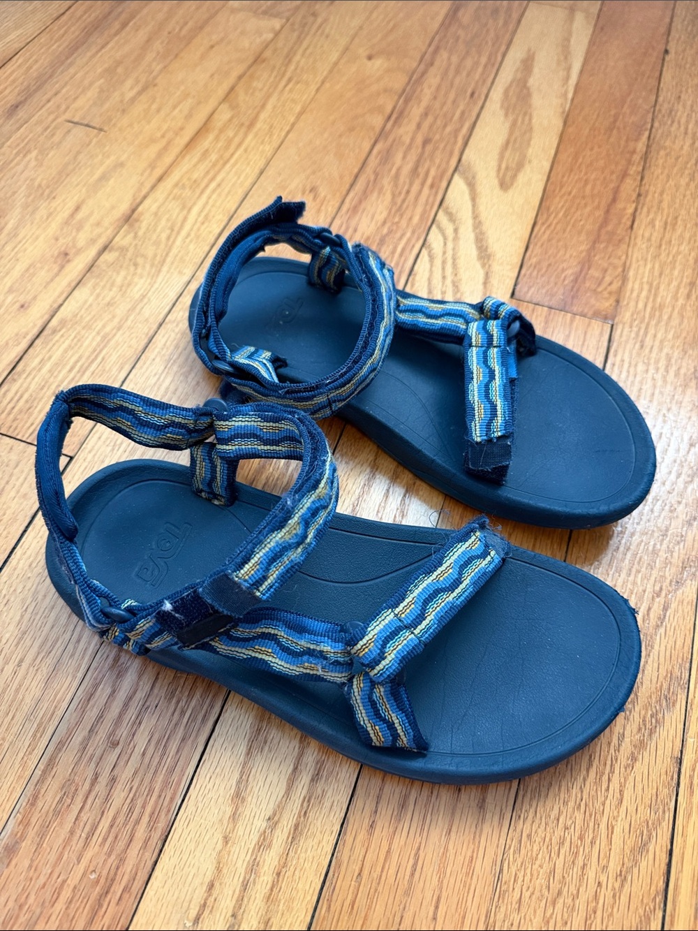 Teva Blue Multi-Stripe Kids Adventure Sandals